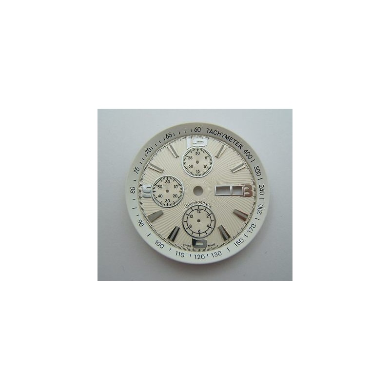 VALJOUX 7750 CADRAN BLANC TACHY EN RELIEF POUR ETA VALJOUX 7750 DIAMETRE 38MM