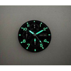 POUR VALJOUX 7750 CADRAN MILITAIRE LUMINEUX DIAMETRE 34MM AIGUILLES LUMINEUSES