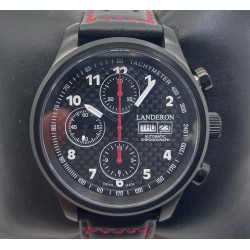 LANDERON CHRONOGRAPHE BLACK PVD CARBONE MOUVEMENT AUTOMATIC SWISS VALJOUX 7750