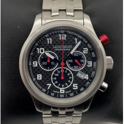 LANDERON CHRONOGRAPHE RACING CADRAN CARBONE MOUVEMENT SWISS RONDA