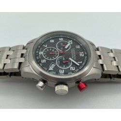 LANDERON CHRONOGRAPHE RACING CADRAN CARBONE MOUVEMENT SWISS RONDA