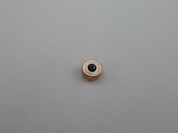 Couronne De Montre Anti-poussière Filetage 50 - Plaquée Or Rose - NOS (neuf Avec Défauts)