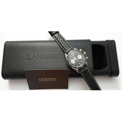 LANDERON CHRONOGRAPHE PILOTE PANDA  A REMONTAGE MANUEL