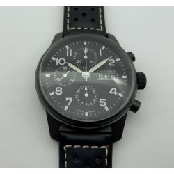 LANDERON CHRONOGRAPHE BLACK PVD MOUVEMENT AUTOMATIC SWISS VALJOUX 7750