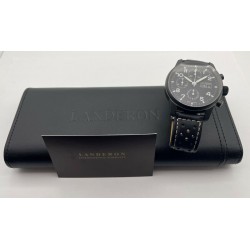 LANDERON CHRONOGRAPHE BLACK PVD MOUVEMENT AUTOMATIC SWISS VALJOUX 7750