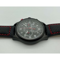 LANDERON CHRONOGRAPHE RACING BLACK PVD CADRAN CARBONE MOUVEMENT SWISS RONDA