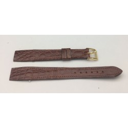 BRACELET A GRIFFES ANSES FIXES CROCODILE CAMILLE FOURNET MARRON TAILLE 14 