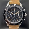 LANDERON CHRONOGRAPHE TRICOMPAX BEIGE A REMONTAGE MANUEL SAPHIR ETANCHE 10 ATM