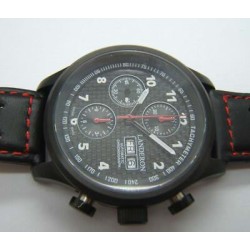 CHRONOGRAPHE LANDERON BOITIER ACIER BLACK PVD AUTOMATIQUE VALJOUX 7750 SWISS 