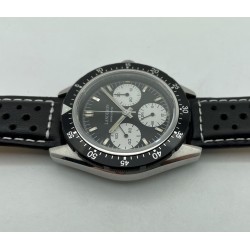 LANDERON CHRONOGRAPHE PANDA TRI-COMPAX A REMONTAGE MANUEL SAPHIR ETANCHE 10 ATM