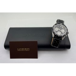 LANDERON CHRONOGRAPHE PANDA TRI-COMPAX A REMONTAGE MANUEL SAPHIR ETANCHE 10 ATM