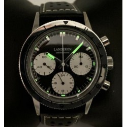 LANDERON CHRONOGRAPHE TYPE 20 PANDA TRI-COMPAX A REMONTAGE MANUEL