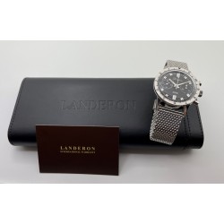 LANDERON CHRONOGRAPHE TYPE 20 A REMONTAGE MANUEL BRACELET MESH