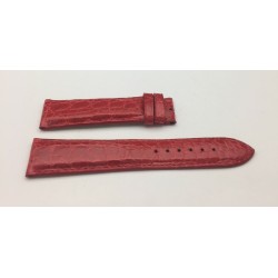 BRACELET EN CROCODILE CAMILLE FOURNET COULEUR ROUGE TAILLE 21