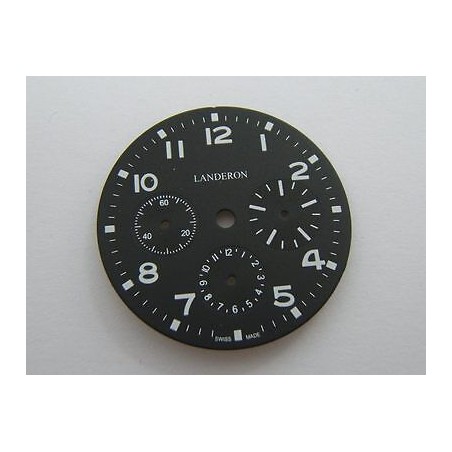 Cadran De Montre LANDERON 48 – COMEX Chrono Suisse – 34,50 Mm – Style Sans Chiffres