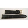 BRACELET CUIR STYLE CROCODILE MAT GRANDES ÉCAILLES T.18