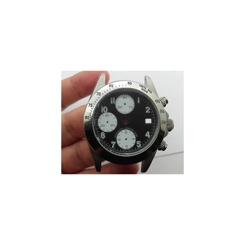 Cadran Kadloo Ocean Chrono Pour Mouvement Valjoux 7750 – Noir/acier/bleu, Super Look